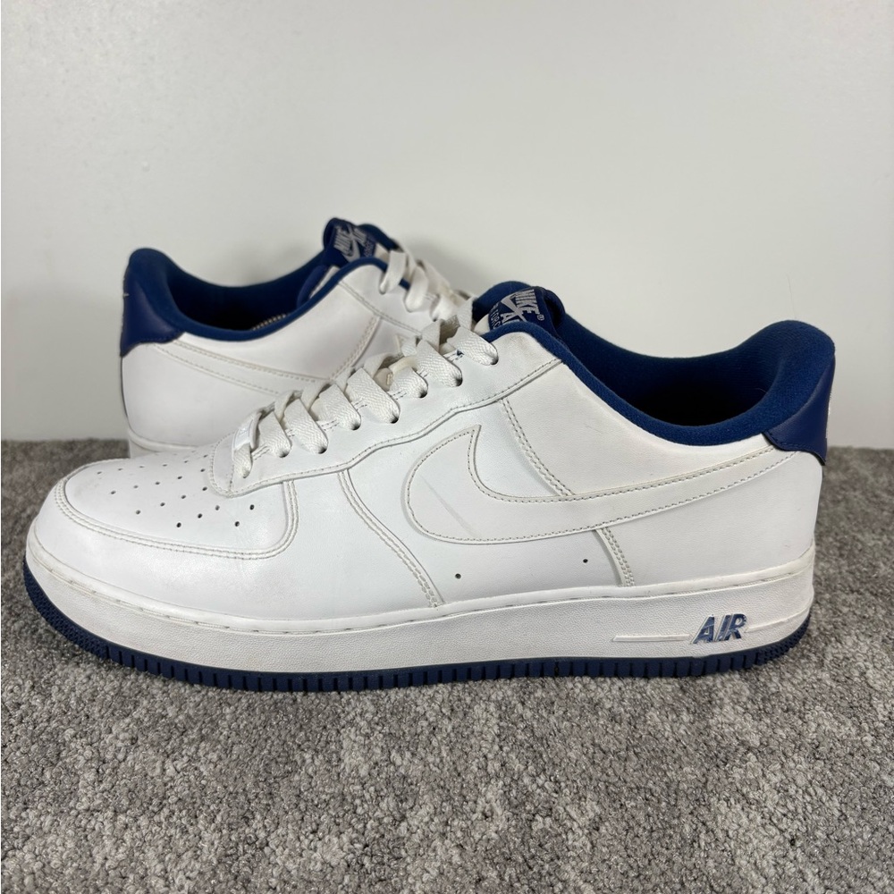 Nike Air Force 1 Low White Deep Royal Blue Men's Size 13 CD0884-102